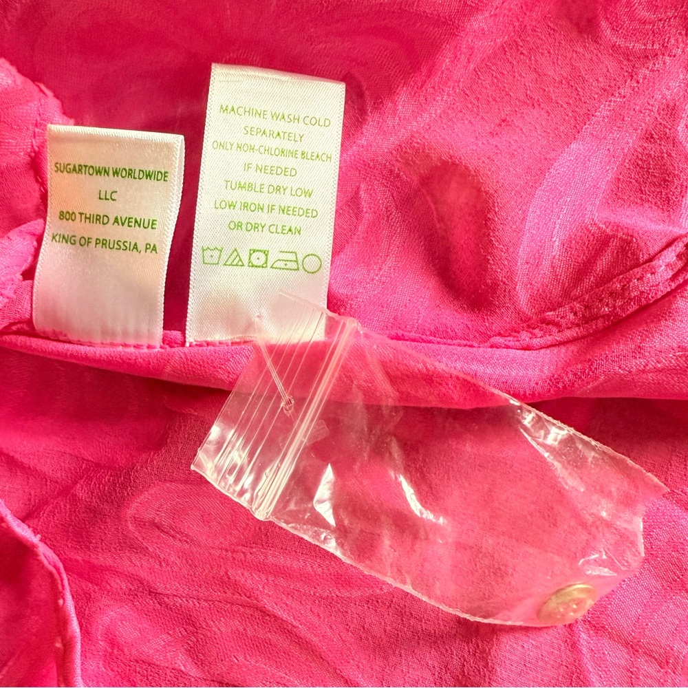 Lilly Pulitzer Natalie Roxy Pink Easy‎ Cover Up Shirt size XXS - Picture 13 of 13